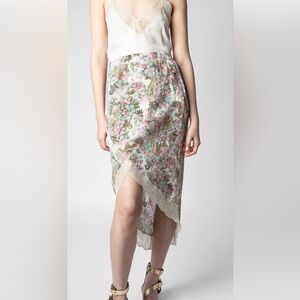 Zadig & Voltaire Floral Lace Midi Skirt